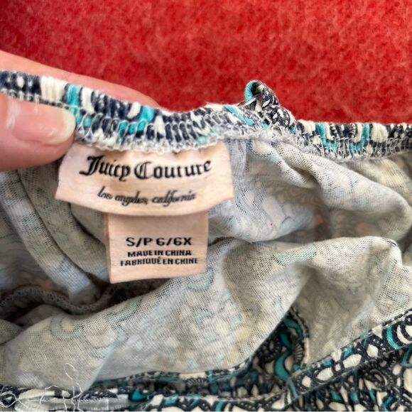 Juicy Couture Blue White Geometric Pattern Strappy Cotton Sundress - Picture 7 of 8